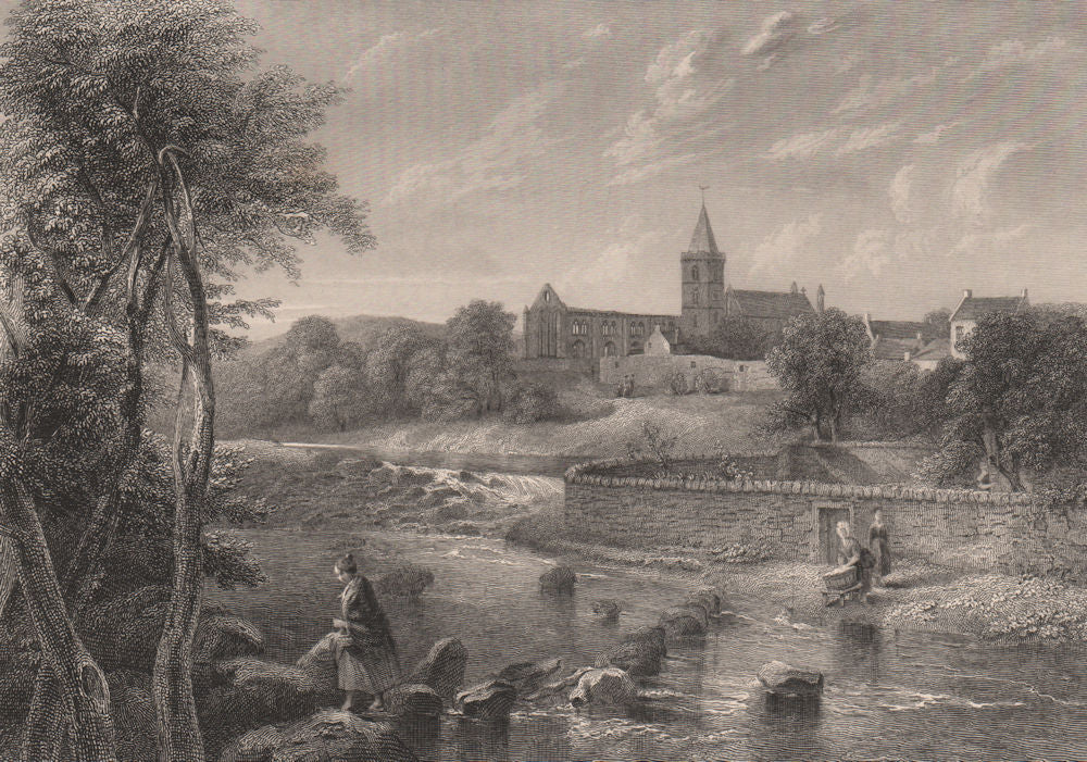 Dunblane, Stirling, Scotland. BROWN 1868 old antique vintage print picture